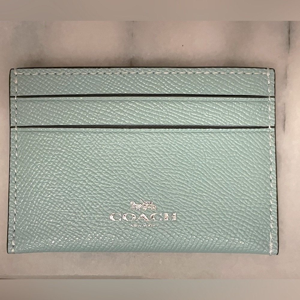 Light blue card holder from Coach